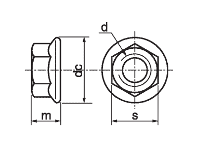 Tuerca DIN 6923 ISO-4161