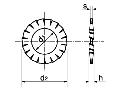 Arandela DIN 6798