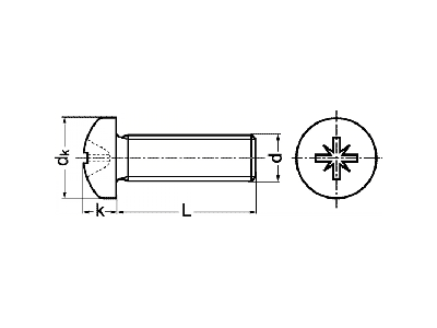 Tornillo DIN 7985 ISO-7045