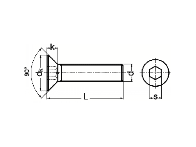 Tornillo DIN 7991-ISO 10642