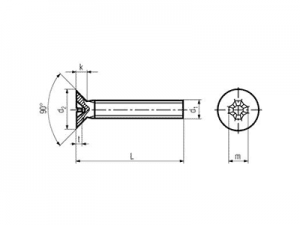 Tornillo DIN 965 ISO-7046
